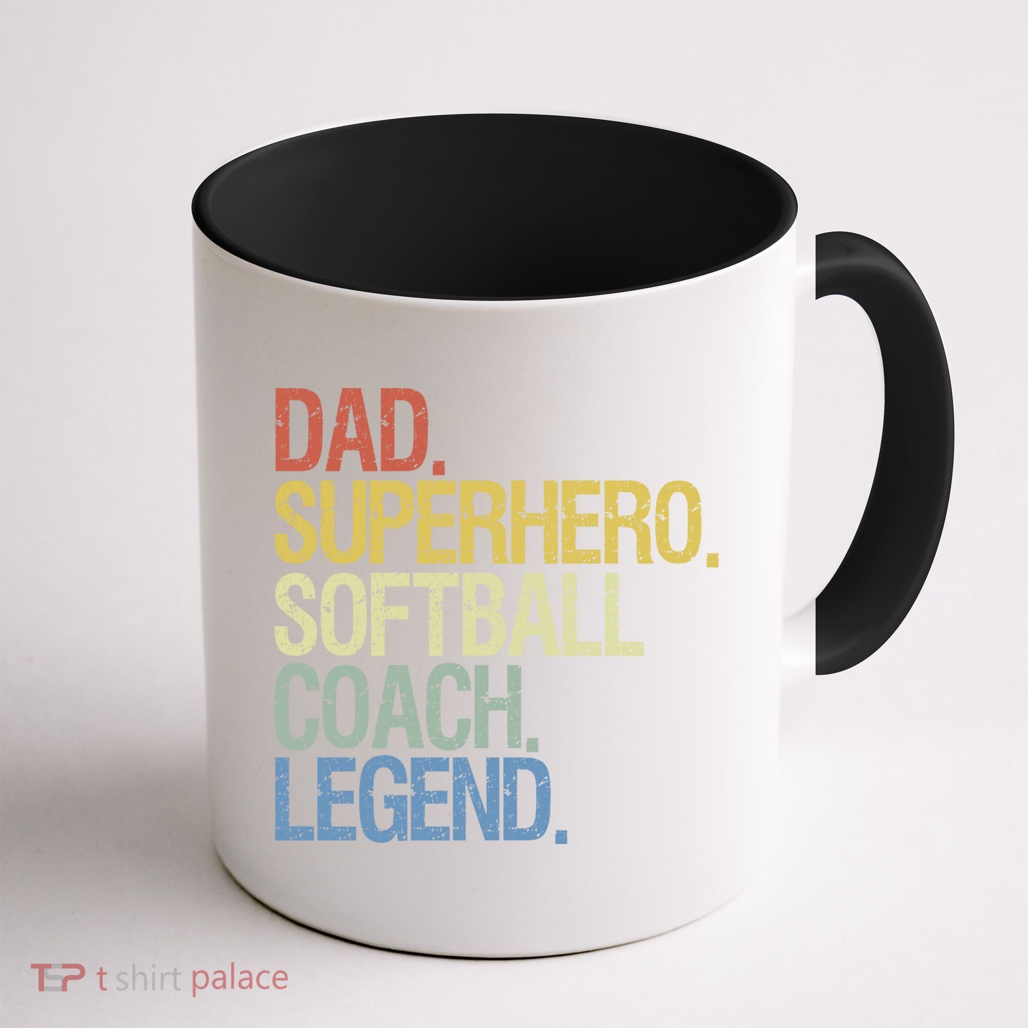 Softball Coach Dad Gift Coffee Mug