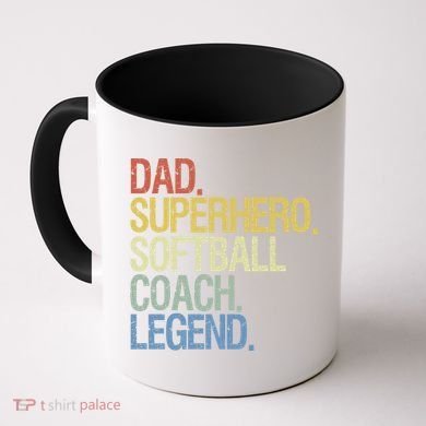 Softball Coach Dad Gift Coffee Mug