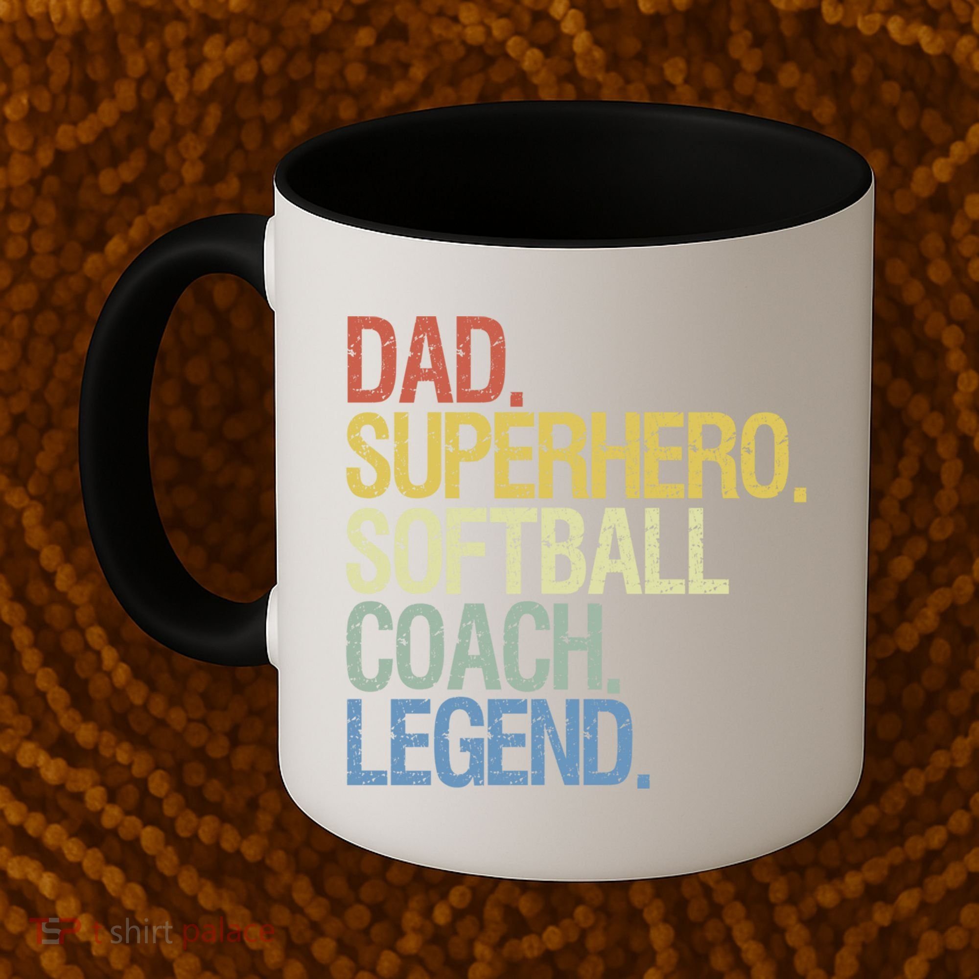 Softball Coach Dad Gift Coffee Mug