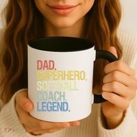 Softball Coach Dad Gift Coffee Mug thumb 3