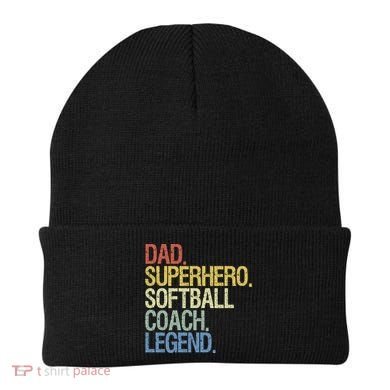 Softball Coach Dad Gift Beanie