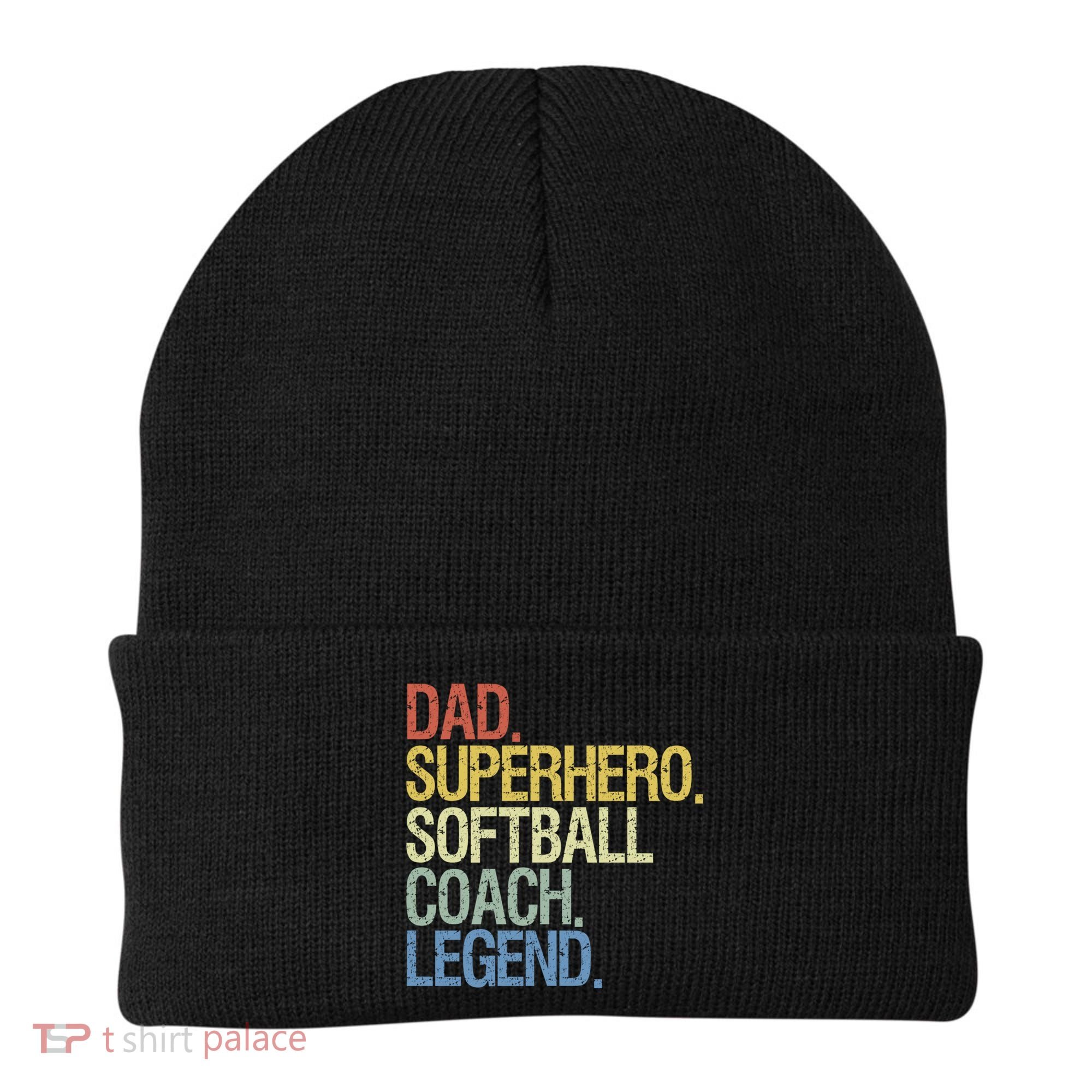 Softball Coach Dad Gift Beanie