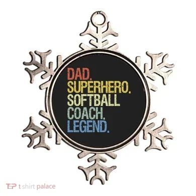 Softball Coach Dad Gift Ornament