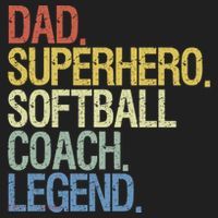 Softball Coach Dad Gift Golf Towel thumb 3