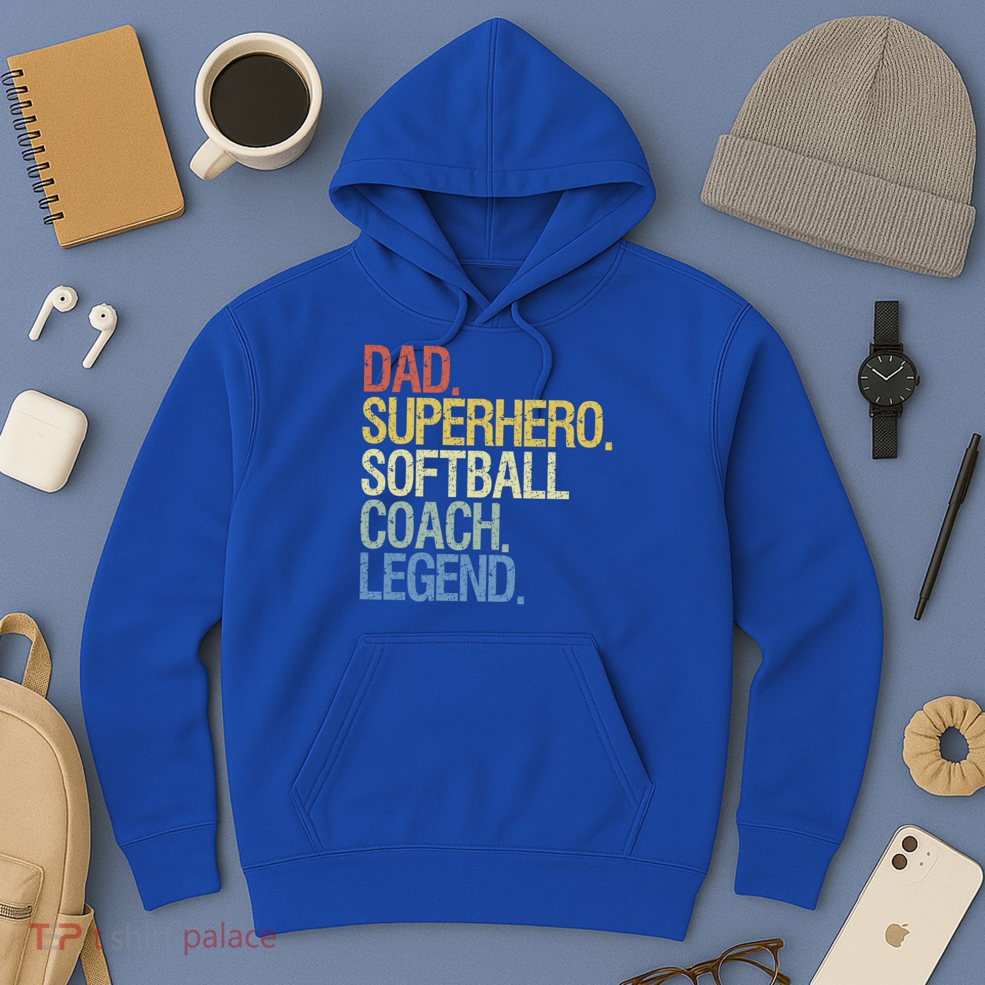Softball Coach Dad Gift Hoodie