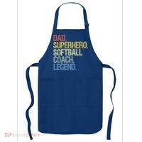 Softball Coach Dad Gift Apron thumb 0