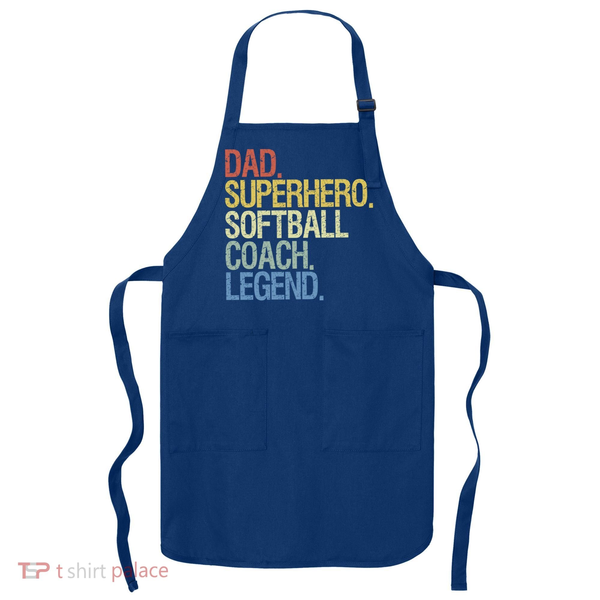 Softball Coach Dad Gift Apron