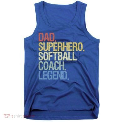 Softball Coach Dad Gift Tank Top