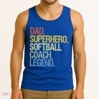Softball Coach Dad Gift Tank Top thumb 3
