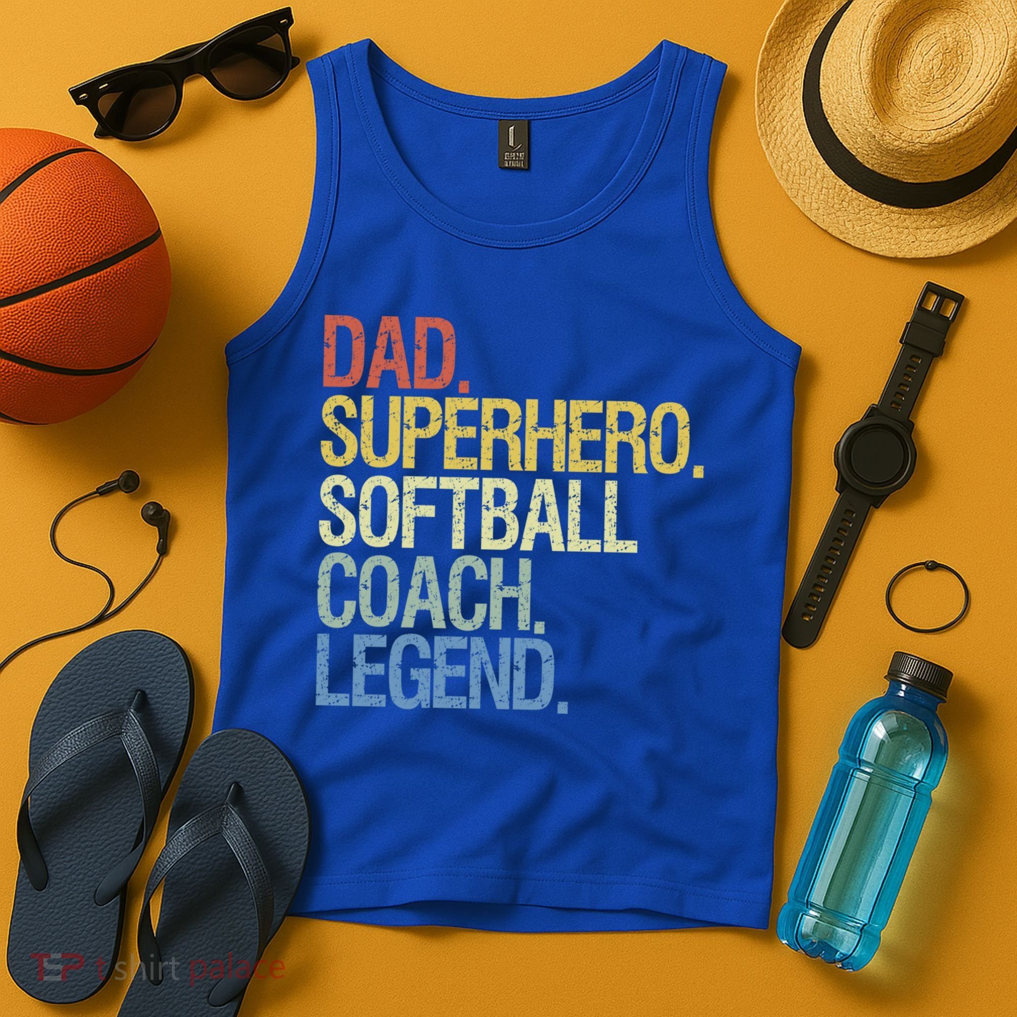 Softball Coach Dad Gift Tank Top