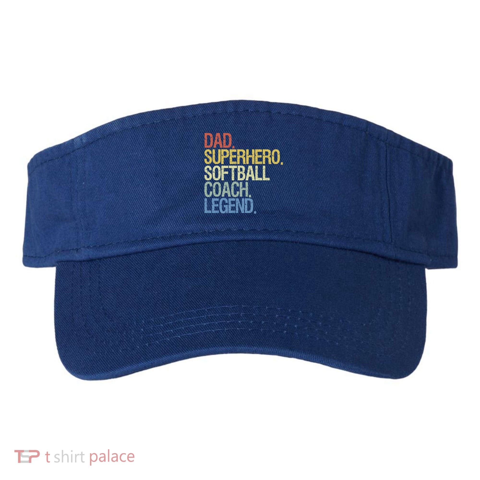 Softball Coach Dad Gift Visor