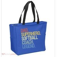 Softball Coach Dad Gift Tote Bag thumb 2