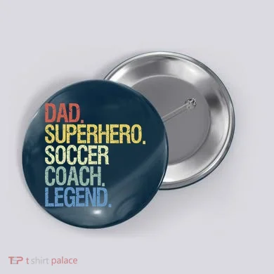 Soccer coach dad Button