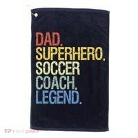 Soccer coach dad Golf Towel thumb 0