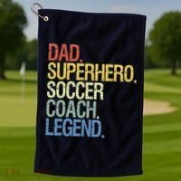 Soccer coach dad Golf Towel thumb 1