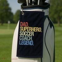 Soccer coach dad Golf Towel thumb 2
