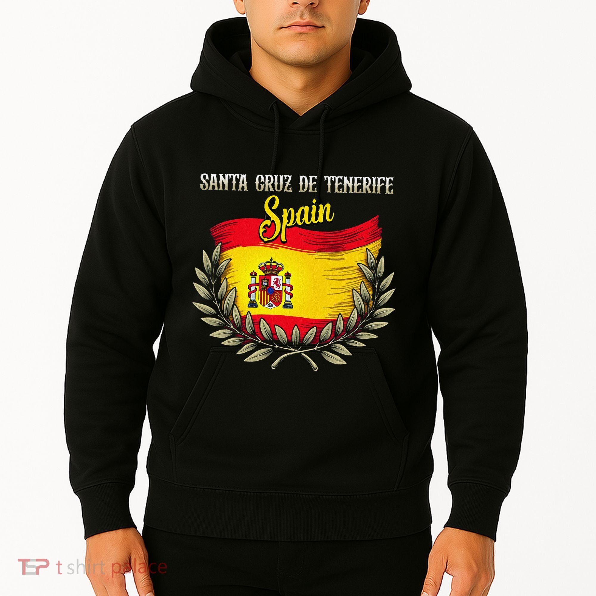 Santa Cruz De Tenerife Spain Flag Spanish City Vacation Hoodie