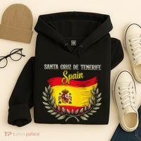 Santa Cruz De Tenerife Spain Flag Spanish City Vacation Hoodie thumb 4