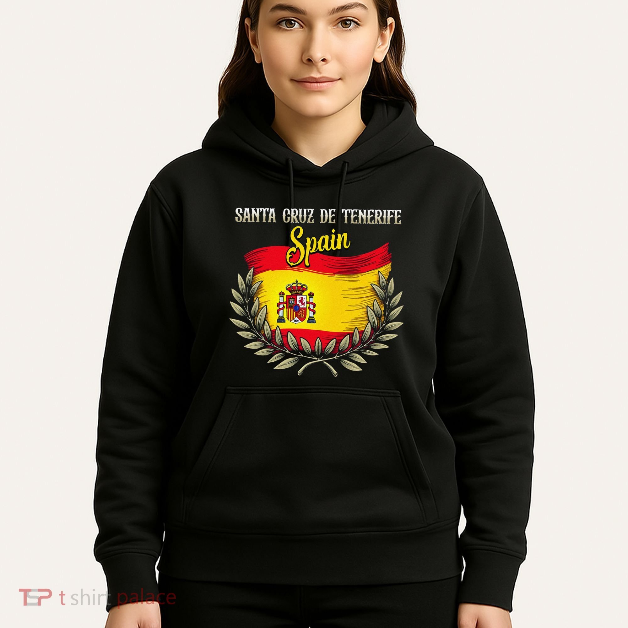 Santa Cruz De Tenerife Spain Flag Spanish City Vacation Hoodie