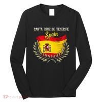 Santa Cruz De Tenerife Spain Flag Spanish City Vacation Long Sleeve Shirt thumb 0