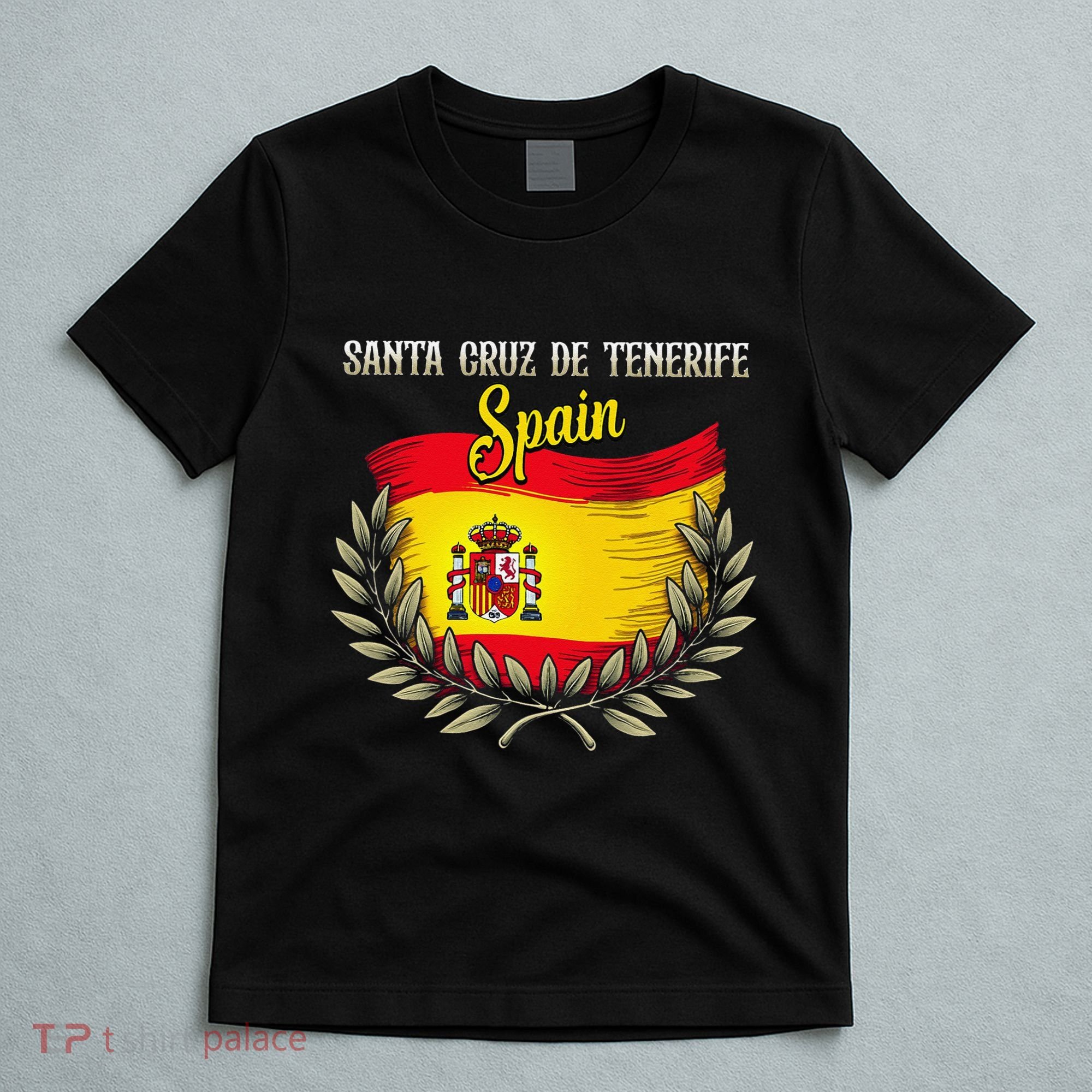 Santa Cruz De Tenerife Spain Flag Spanish City Vacation T-Shirt