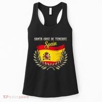 Santa Cruz De Tenerife Spain Flag Spanish City Vacation Women's Tank Top thumb 0