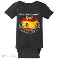 Santa Cruz De Tenerife Spain Flag Spanish City Vacation Baby Bodysuit thumb 0