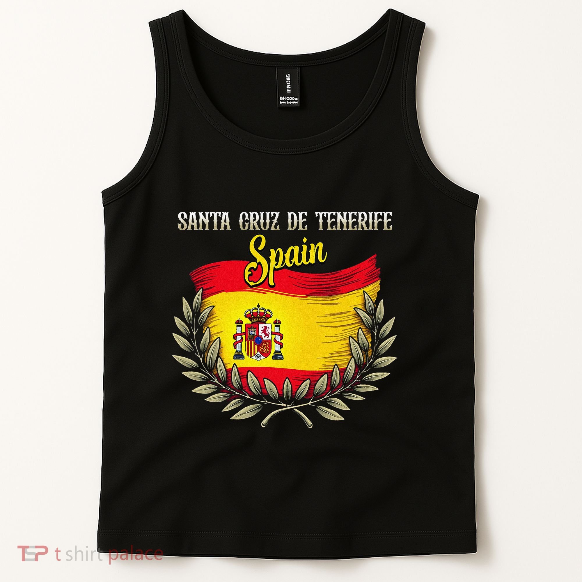 Santa Cruz De Tenerife Spain Flag Spanish City Vacation Tank Top