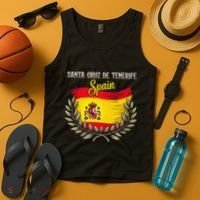 Santa Cruz De Tenerife Spain Flag Spanish City Vacation Tank Top thumb 4