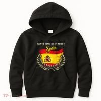 Santa Cruz De Tenerife Spain Flag Spanish City Vacation Kids Hoodie thumb 0