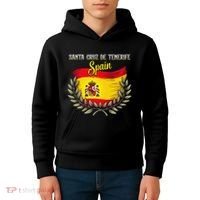 Santa Cruz De Tenerife Spain Flag Spanish City Vacation Kids Hoodie thumb 4