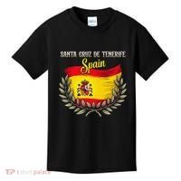 Santa Cruz De Tenerife Spain Flag Spanish City Vacation Kids T-Shirt thumb 0