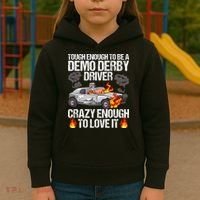 Smashing Cars Demolition Derby Quote For A Demo Derby Driver Kids Hoodie thumb 3