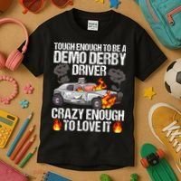Smashing Cars Demolition Derby Quote For A Demo Derby Driver Kids T-Shirt thumb 3