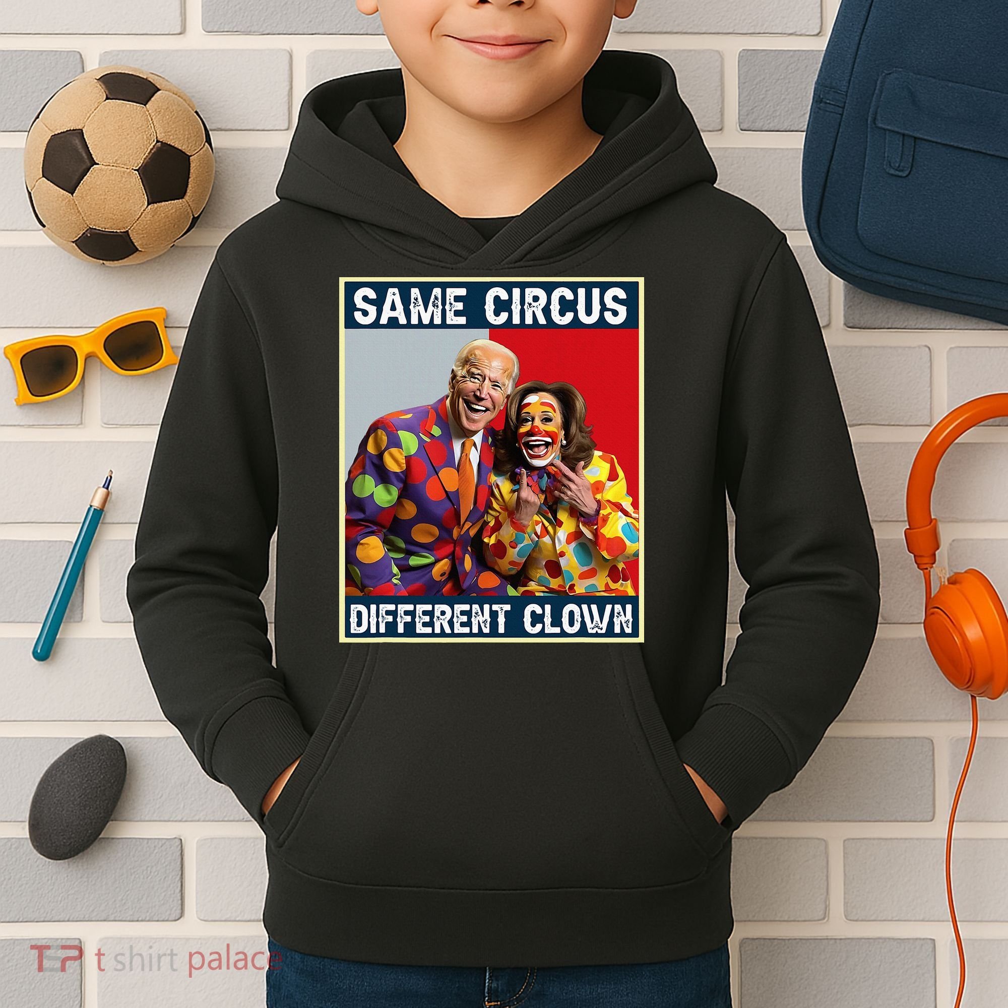 Same Circus Different Clown Kids Hoodie