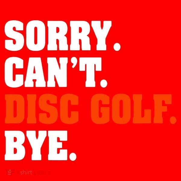 Sorry Cant Disc Golf Bye Santa Hat