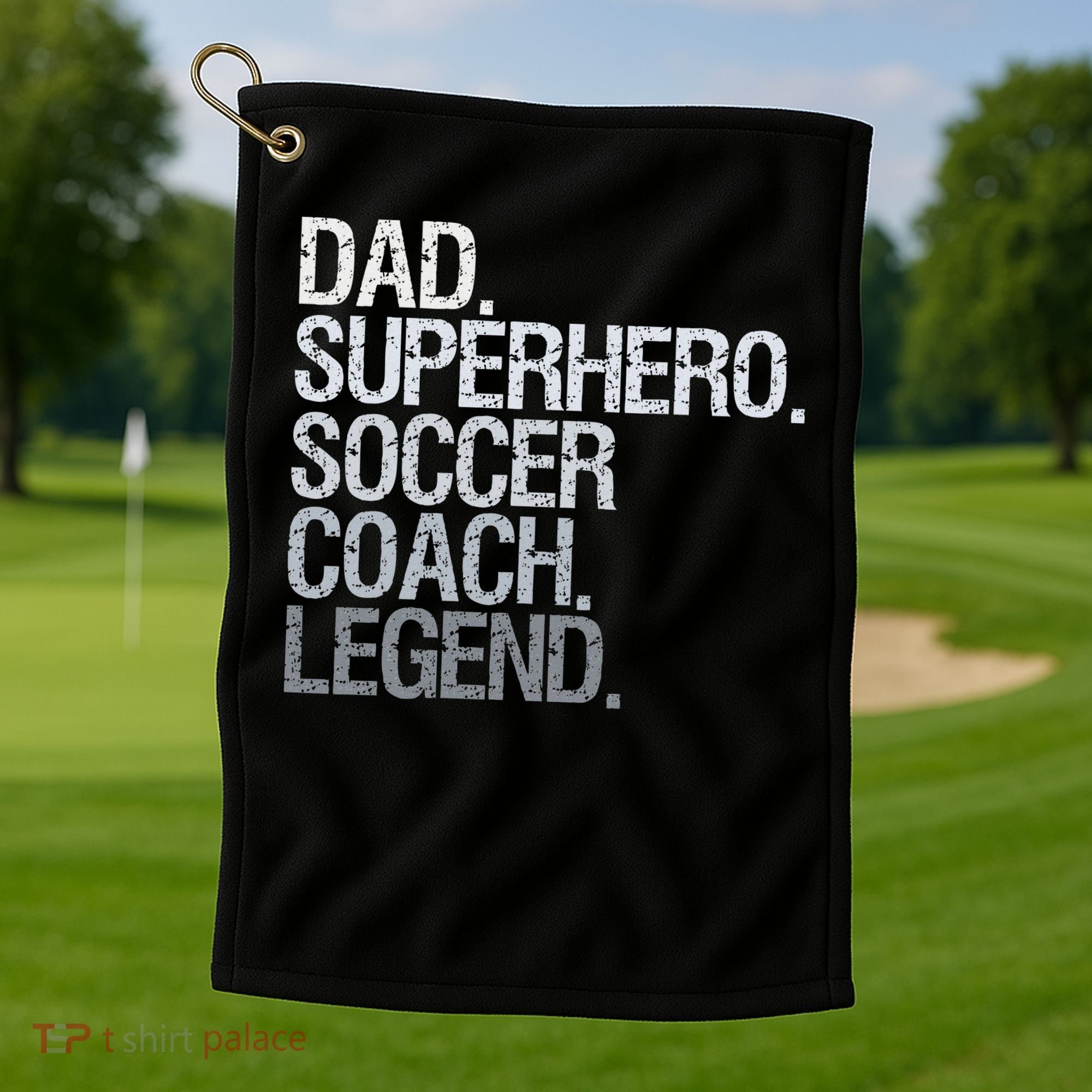 Soccer Coach Dad Golf Towel