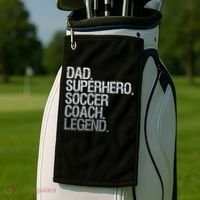Soccer Coach Dad Golf Towel thumb 2