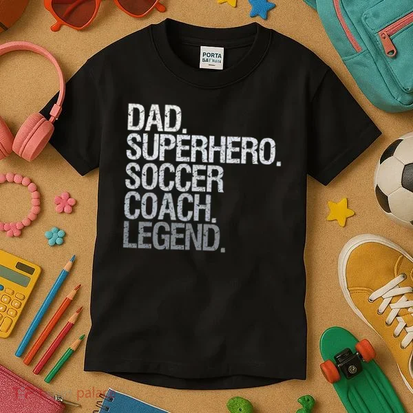 Soccer Coach Dad Kids T-Shirt