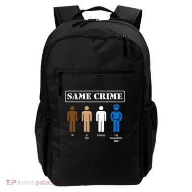 Same Crime Different Time Funny Satirical Backpack