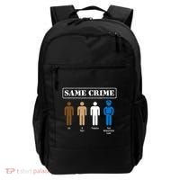 Same Crime Different Time Funny Satirical Backpack thumb 0