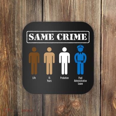 Same Crime Different Time Funny Satirical Coaster