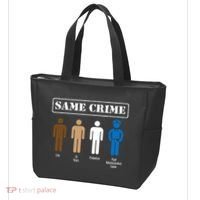 Same Crime Different Time Funny Satirical Tote Bag thumb 3