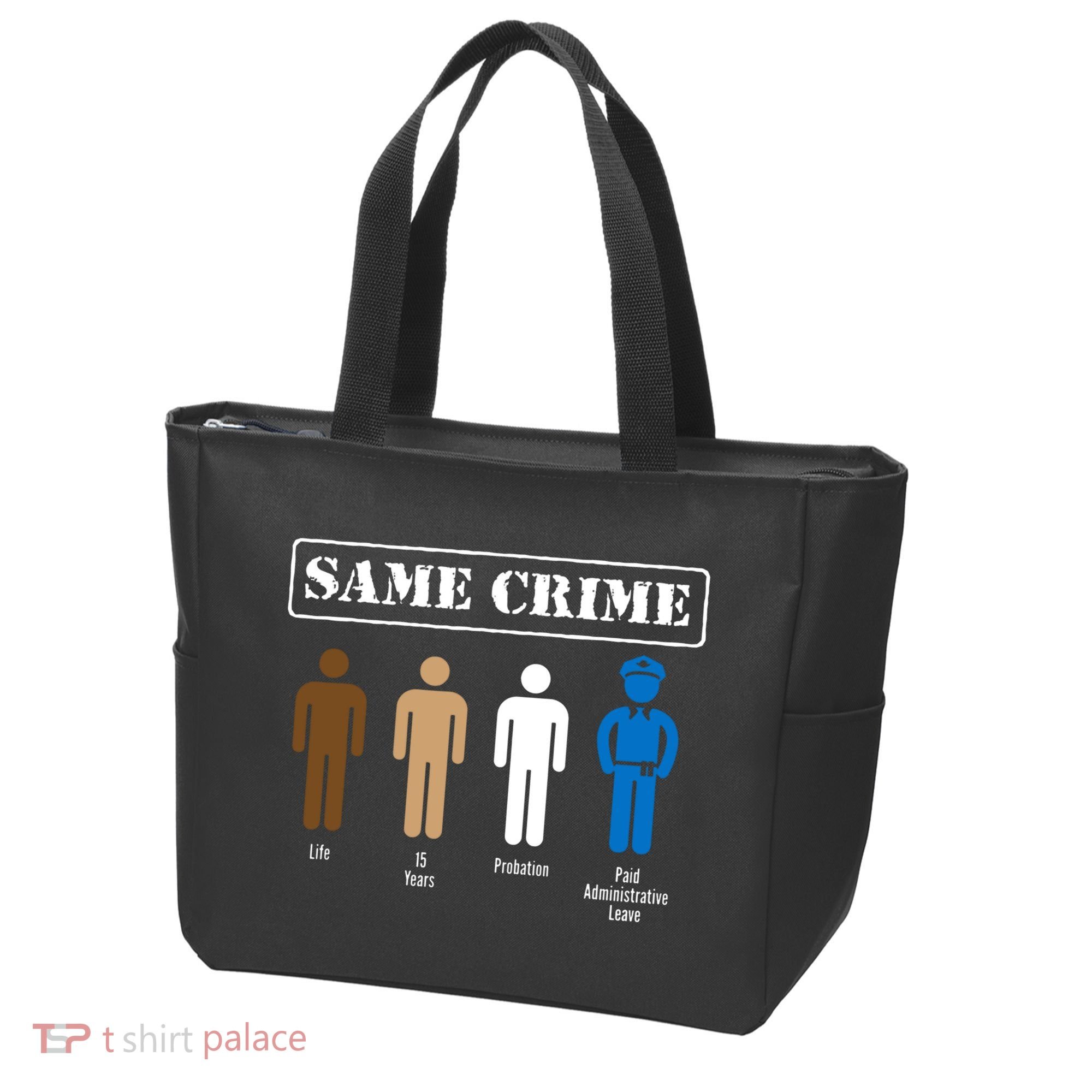 Same Crime Different Time Funny Satirical Tote Bag