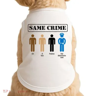 Same Crime Different Time Funny Satirical Doggie Tank