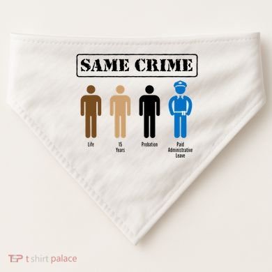 Same Crime Different Time Funny Satirical USA-Made Doggie Bandana