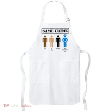 Same Crime Different Time Funny Satirical Apron