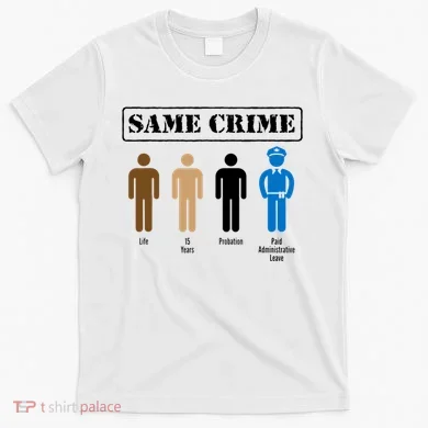 Same Crime Different Time Funny Satirical T-Shirt