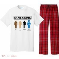 Same Crime Different Time Funny Satirical Pajama Set thumb 0