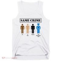 Same Crime Different Time Funny Satirical Tank Top thumb 0
